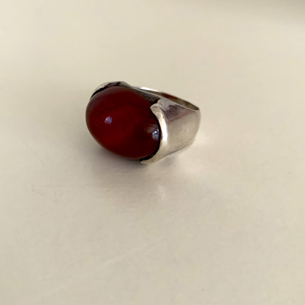 Agate Silver Ring - image 6